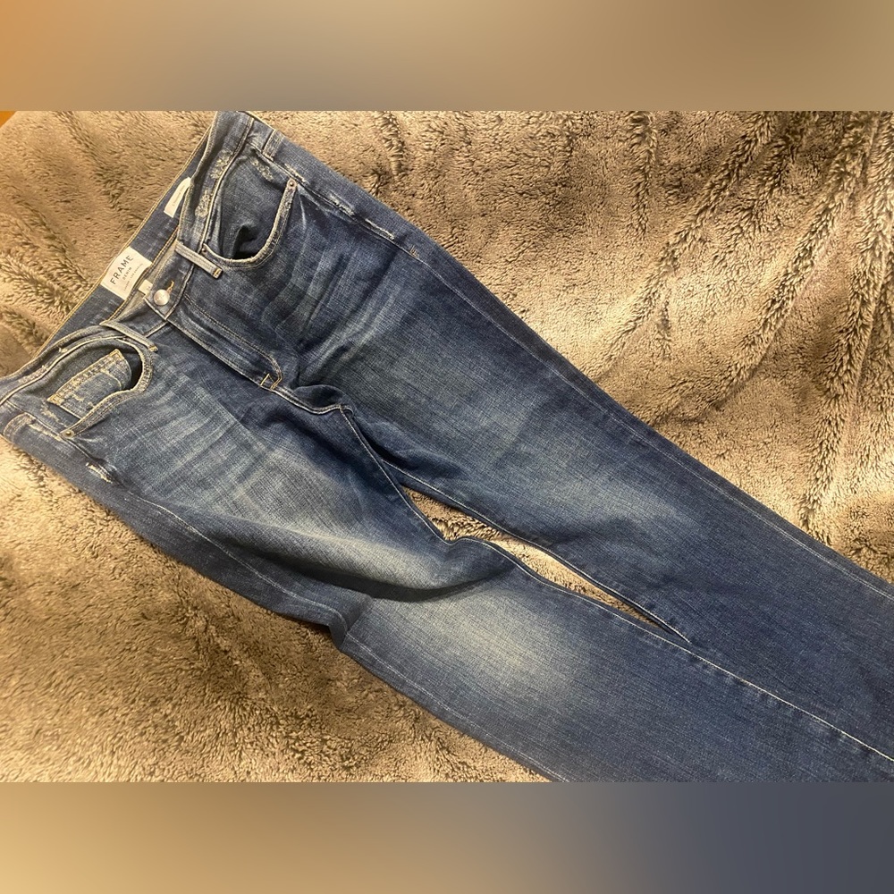 Frame designer denim blue jeans. Like new. Size w34